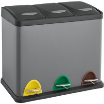 TC3X8 Mülleimer grau 24 Liter 3x8 Liter - Svita