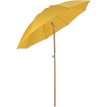 Parasol Bambou 2m Inclinable Parasol de jardin Parasol de balcon Jaune - Svita
