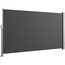 Seitenmarkise Sichtschutz UV50+ 500x160cm Dunkelgrau - Svita