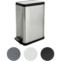 STM15 Mülleimer Treteimer 15l inkl. Inneneimer Softclose-Deckel Silber - Svita