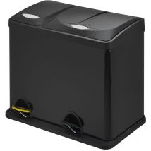 TC2Combo26 Mülleimer Trenneimer Abfalleimer schwarz Papierkorb (8l + 18l) - Svita