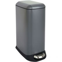 TS12 Poubelle à pédale Poubelle 12l incl. seau intérieur Pédale gris - Svita