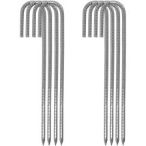 Lot De 12 Piquets De Tente Robustes En Acier Galvanisé De 30,5 Cm Pour Camping, Trampoline, Chapiteaux Et Voyages En Plein Air