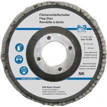 Sw-stahl - 82315L Fächerschleifscheibe i Schleifscheiben 125mm für Winkelschleifer i NK80 i 10 Stück