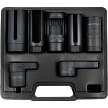 SW-Stahl 26045L Steckschlüsseleinsätze für Lambdasonden, Injektoren, Thermoschalter oder Einspritzdüsen, im Koffer, 7-teilig