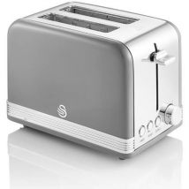 Swan - Retro Grey 2 Slice Toaster