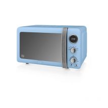 Swan - Retro Blue 800W Digital Microwave