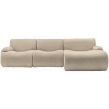 SWAN - Canapé d'angle réversible en tissu beige