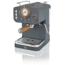 Nordic Slate Grey Pump Espresso Coffee Machine - Swan