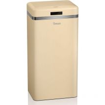 SWAN SWKA4500CNEU Cubo de Basura Cocina Automático, Sensor de Movimiento, 45L, Metálico, Papelera Reciclaje Crema