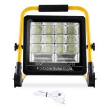 Swanew - 100W Projecteur led Rechargeable Éclairage Projecteur de chantier IP65 Projecteur solaire rechargeable