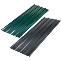 Swanew - 12/24/36x Panneaux de toiture 129x46cm Tôles profilées ondulées revêtement - 21m2 Anthracite 36pcs