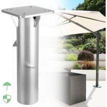 16cm Parasol Base Silver Garden Umbrella Universal Base Plate Parasol - Swanew