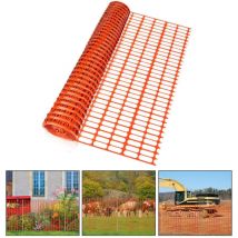 Swanew - 1x50m Absperrzaun Bauzaun Warnnetz orange,Sicherheitszaun mobiles Netz, Kunststoff Fangzaun, Zaun flexibel Mobiler Zaun Hühnerzaun