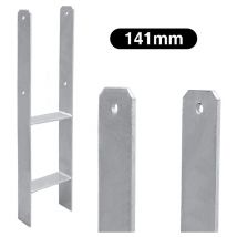 Ancrage h Support de poteau Pergola Ancrage de poteau Support de clôture Pied de poteau-141mm-4 pièces