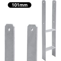 2x H-ancla soporte poste base anclaje poste base anclaje poste 101 mm - Swanew