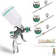 Swanew - 2x Pistolet à peinture hvlp Alimentation par Gravité hvlp avec godet à liquide 600 ml Alimentation par Gravité hvlp