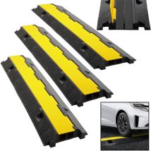 Swanew - 3 pièces Rampe Protection Câble pont de câble rampe de passage 2 canaux protection canal de plancher pont de tuyau