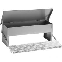 Swanew - 3x Comedero Automático para Pollos 5KG – Dispensador de acero galvanizado con pedal de apertura automática y tapa impermeable para aves