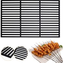 Swanew - 42x28cm Grille carrée Grille en fonte Fixation barbecue Grille de barbecue Camping