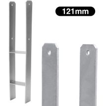 4x ancoraggi h supporto palo 121x600mm Piede palo h ancoraggio Staffa palo Ancoraggio palo - Swanew