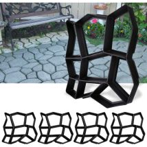 5x Moule en béton diy moules à paver en plastiqu Pochoirs de pavage professionnels pour l'extérieur Plaques de marchepieds - Swanew