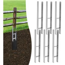 6x Pfostenanker ergolen Pergolen Stützenfuß Zaunträger Anker für Carports Pfahlbauten Wildtürme Zäune Pergola 121MM - Swanew