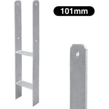 6x supporto palo h ancoraggio palo h ancoraggio palo ancoraggio palo ancoraggio manica a terra 101 mm - Swanew
