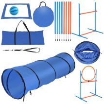 Agility sport pour chien set Agility pour chiens Agility Kit d'équipement tunnel slalom zone repos équipement complet set 5pcs - Swanew