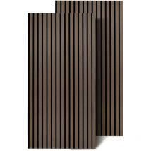 Swanew - Akustikpaneel Wandpaneel Moderne Wandpaneele aus Holzfunier und Filz mdf Wandverkleidung 2x 120x60x2.1cm Walnuss