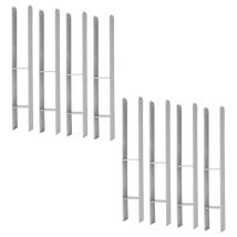 Swanew - Anclaje h para postes para cobertizos de coches, cercas, soporte de poste en h, anclaje para enterrar 81MM 8 piezas