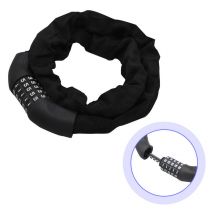 Antivol Velo, Cadenas à code, 5 Chiffres Intelligente Code noir Câble Antivol pour Vélo Scooter Motos Portail Vélo avec 120cm - Swanew