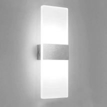 Applique Murale led Extérieure Moderne IP65 Escalier Couloir Lampe Carré Up Down Lumière Déco 7W Noir Blanc Froid - Swanew