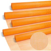 Swanew - Armature fibre de verre treillis, toile de renfort 250m², tissu de renfort en fibre de verre, 4x4 mm Orange