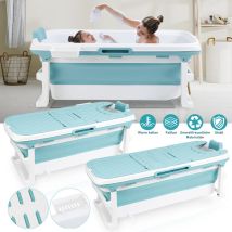 Baignoire pliable pour adulte Baignoire portable avec Couvercle amovible pour petite salle de bain xxl 149 x 60 x 50 cm - Swanew