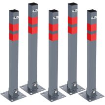 Barrière de parking Poteau de délimitation 5 Set Barrière de parking Avec 15 Clés Poteau ,Poteau Parking Barrière Parking Barrière Verrouillable