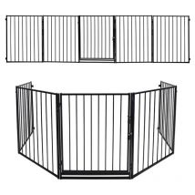 Barrière de sécurité Barrière de porte Barrière pour chiots Barrière de sécurité pour enfants en métal Cheminée Barrière pour chiens - Swanew
