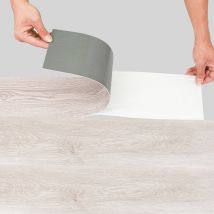 SWANEW Bodenbelag Selbstklebend Oak Vinylboden ca. 1 m² Rutschfest Wasserfest 7 Dekor-Dielen für Fußbodenheizung