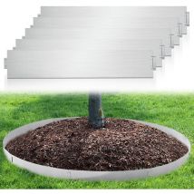 Bordure de jardin Bordure de pelouse Bordure de gazon Galvanisé Métal Bordure de chemin Bordure de parterre 100x18cm 50m - Swanew