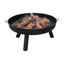 Brasero de jardin Bol de feu 80 cm fond en dentelle pieds anti-rouille barbecue Fire Pit pour chauffage - Swanew
