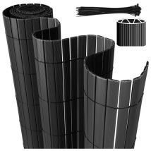 Swanew - Brise-vue en pvc 120x600cm Clôture d'intimité Protection de Visibilité avec Attaches de Câble Résistant uv et aux intempéries - Anthracite