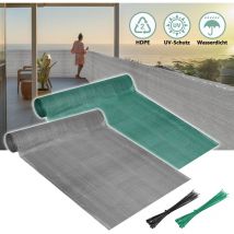 Brise vue renforcé 1 x 25 m Brise vue Pour Balcon hdpe barrière maille pare brise Vert - Swanew