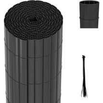 SWANEW Canisse de PVC Canisse de PVC para jardín balcón terraza. Valla cortavientos para balcones Gris 180 x 900cm