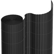 Swanew - Canisse en pvc pour le jardin, Balcon ou terrasse Double face, Balcon clôture brise-vent, Occultant Cloture, Gris 180 x 500cm