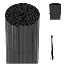 Canisse in pvc Canisse in pvc per il giardino, il balcone e la terrazza. Recinzione frangivento per balconi Grigio 140 x 400cm - Swanew