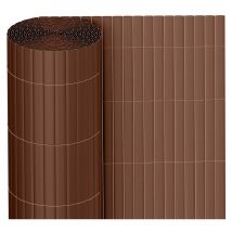 Swanew - Canisse pvc Brise Vue, Paravent de Jardin, Piscines, Balcon Terrasse, Palissade en pvc Résistant aux uv, Intempéries, Marron 90 x 1000 cm