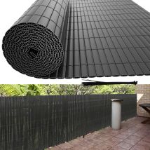 Swanew - Canisse pvc, Brise Vue pour Jardin, Balcon et Terrasse, Occultant Cloture, Résistant aux Intempéries, Intimité,avec Serre-Câbles,Gris,100 x