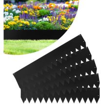 Swanew - Cercado de césped Cercado de jardín Barrera antiraíces Protección de plantas Acero 100x20cm 100m Negro