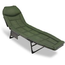 Chaise longue de pêche xxl 195 x 65 x 32 cm Chaise longue pliable et stable Lit de camp 6 pieds - Swanew
