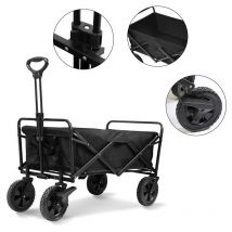 Chariot de transport Bollerwagen Chariot de jardin Chariot à outils Chariot à main Noir - Swanew